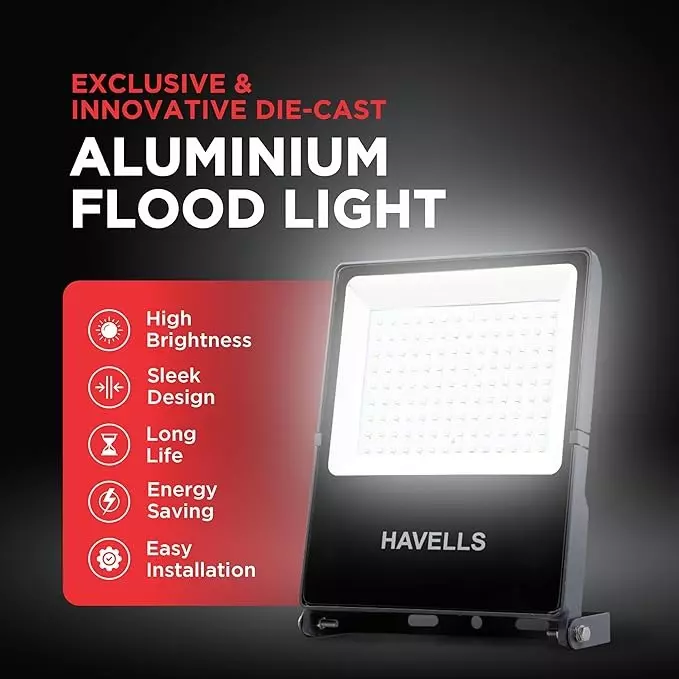 Havells 10 W Centura Neo LED Flood Light 6500 K and IP66 Rating, LHEECNP7PB6J010