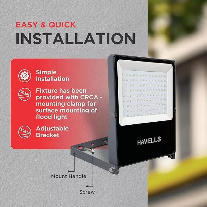 Havells 10 W Centura Neo LED Flood Light 6500 K and IP66 Rating, LHEECNP7PB6J010