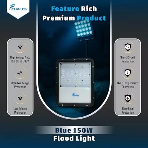 forus-150-w-led-flood-light-ip67-blue-for-garage-factory-parking-area-feon150wflblue-1pc
