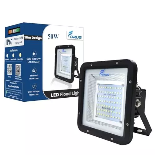 FORUS 50 W LED Flood Light Natural White 3000K Color Temperature