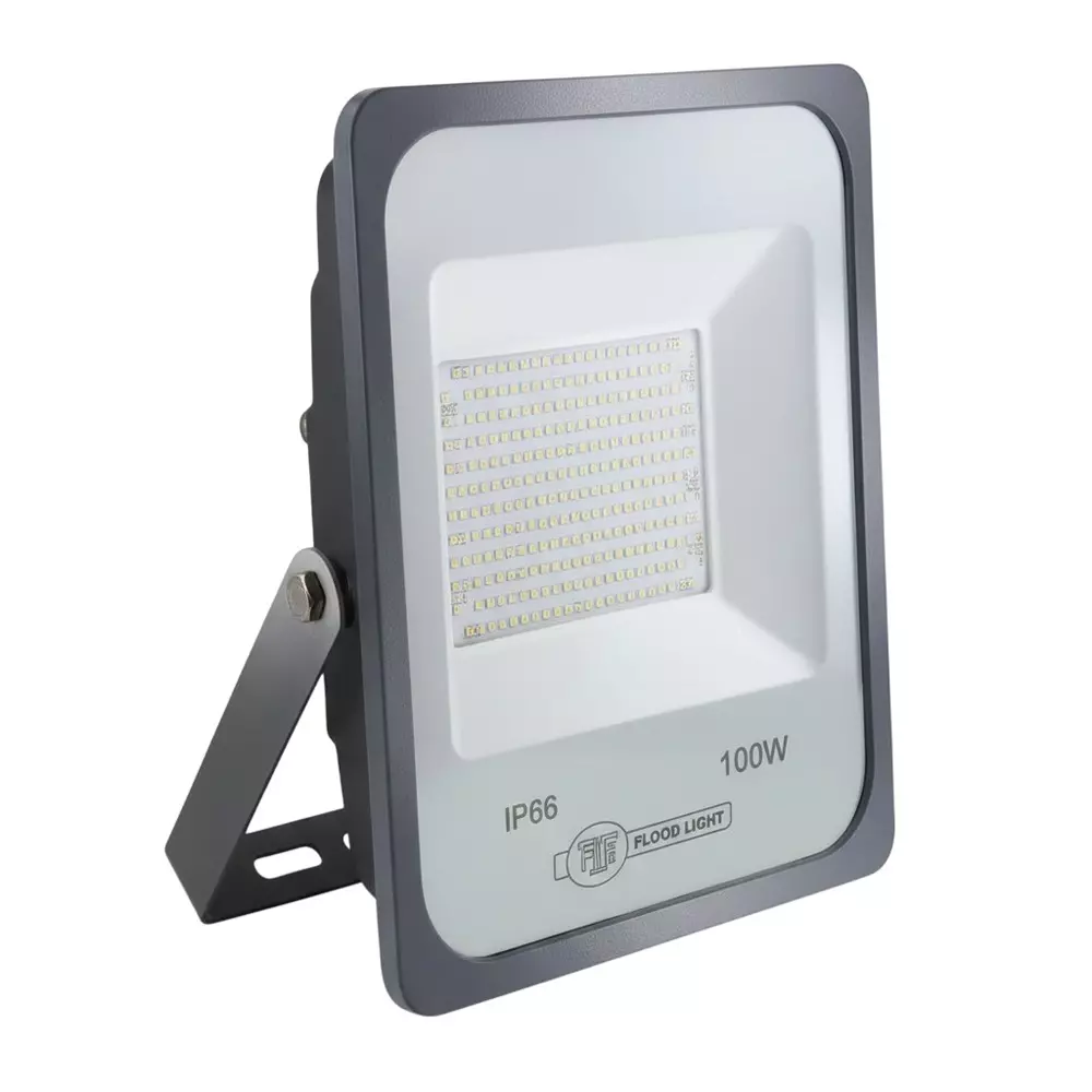 FTC LED Flood Light IP66 3K Color Temperature Square 100 W Grey, FFL-100W