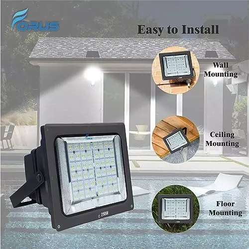 forus-250-w-led-flood-light-lens-model-ip66-cool-white-for-garage-factory-parking-area-fefl250lacw-10yw-1pc