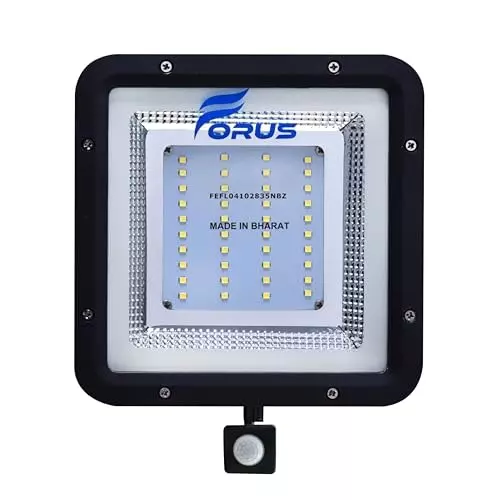 FORUS 30 W Rectangle LED Flood Light with Motion Sensor Day-Night Dual Mode, Auto ON/OFF IP67 Warm White