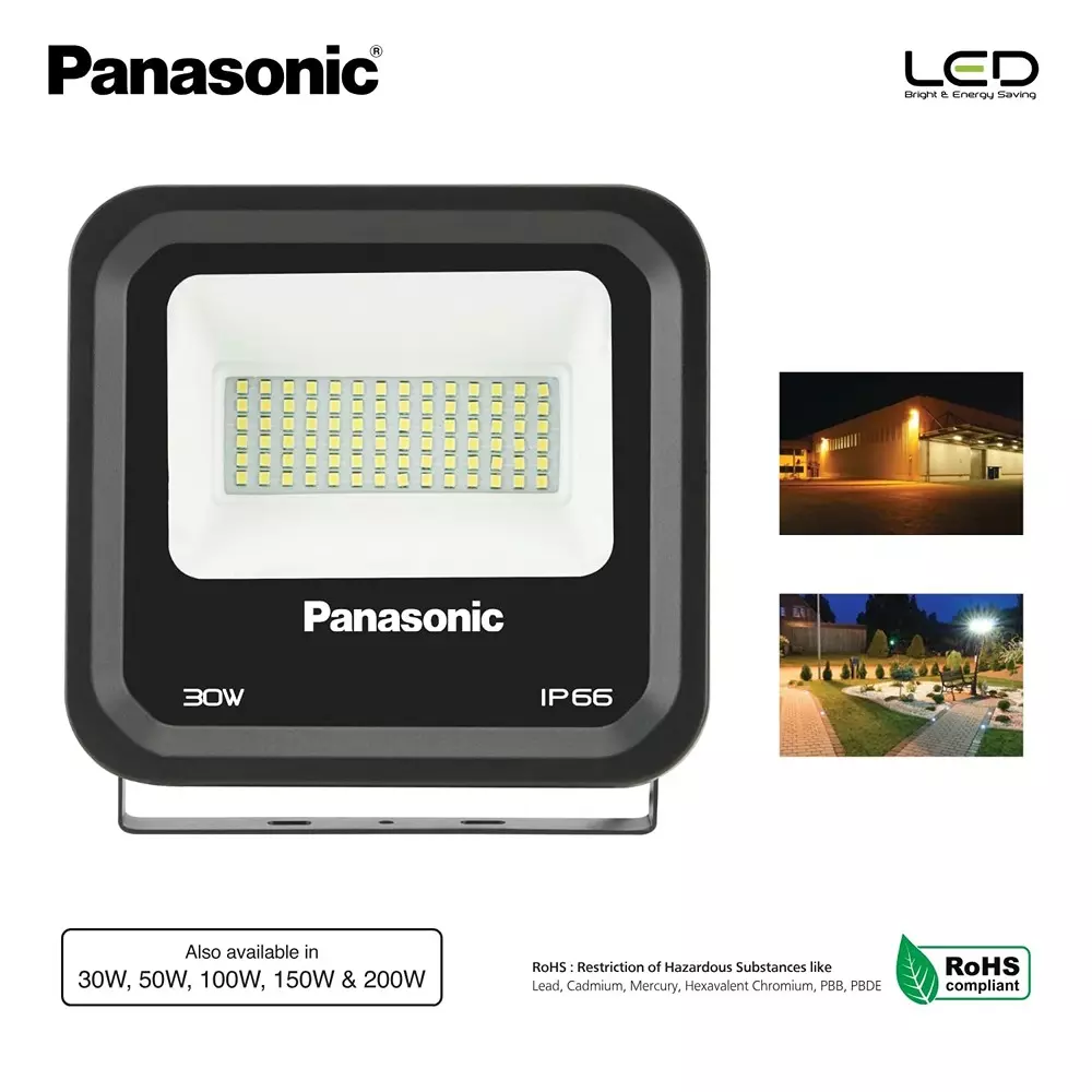 Panasonic LED Flood Light 30 W 3000 K Warm White, PFLM24303