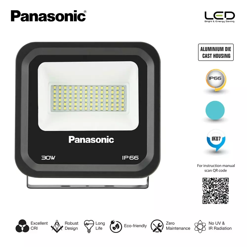 Panasonic LED Flood Light 30 W 3000 K Warm White, PFLM24303