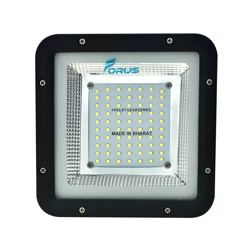 FORUS 50 W Rectangle LED Flood Light with Dusk to Dawn Sensor Auto ON/OFF (Day-Night) IP67 Cool White