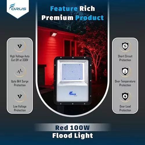 forus-100-w-led-flood-light-ip67-red-for-garage-factory-parking-area-feon100wflred-1pc
