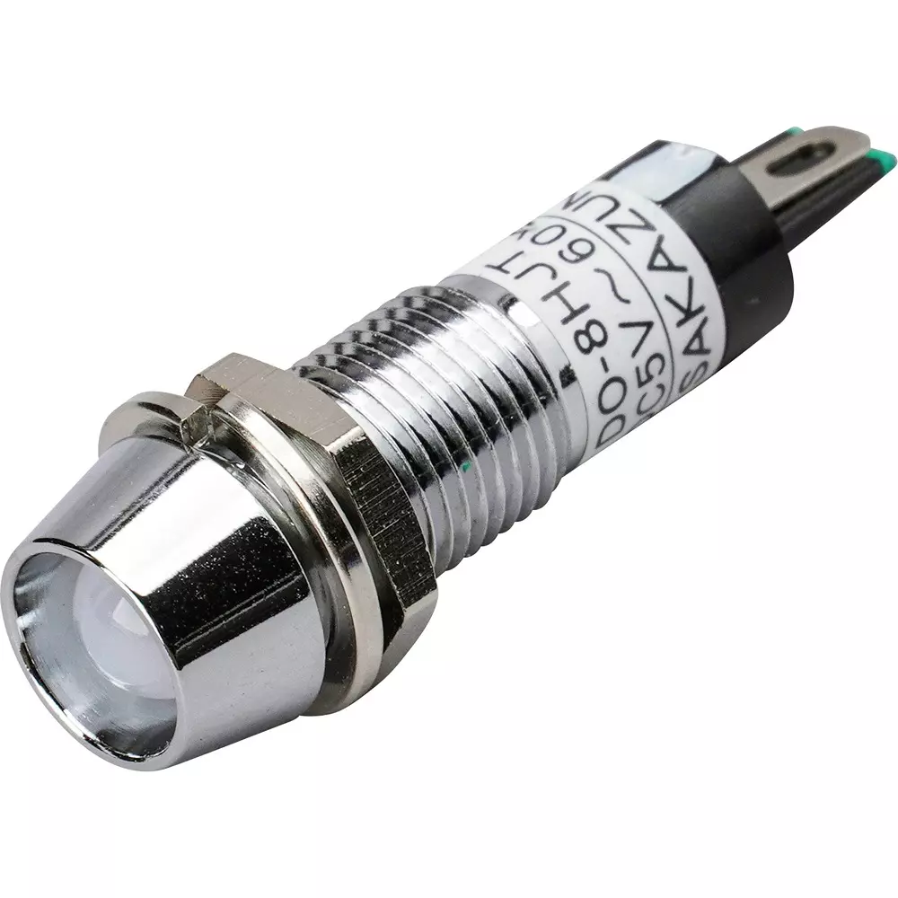 SAKAZUME ELECTRIC Metal Frame LED Indicator DC5 to 60 V Operating Voltage Range, DO-8HJT G