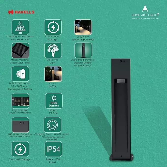 havells-1-w-led-sunbeam-pathfinder-sb-bollard-light-solar-sunlit-glow-series-with-pir-motion-sensor-and-ip54-rating-lheoavp6tz5k001