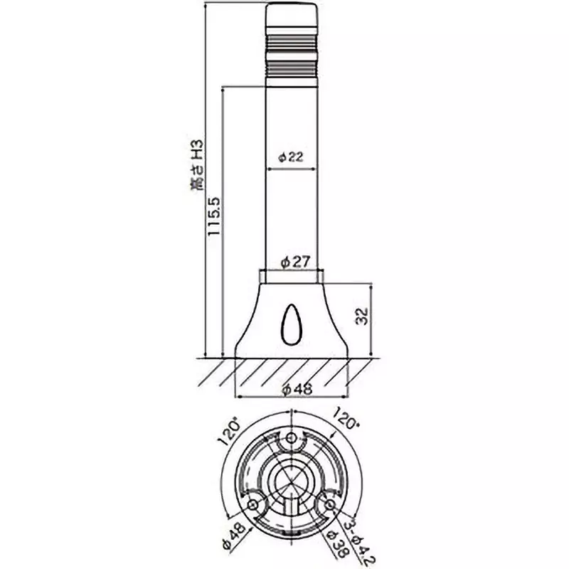 Nikkei LED Laminated Lamp DC 24 V Rated Voltage, VT02P-D24T2