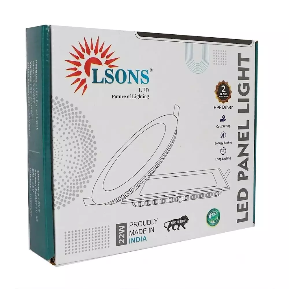 lsons-22-w-surface-led-panel-light-round-slim-with-hpf-driver-100-lmw-illumination-85-300-v-wide-voltage-and-cri-80-lsn-spl-22w-ww-dsk