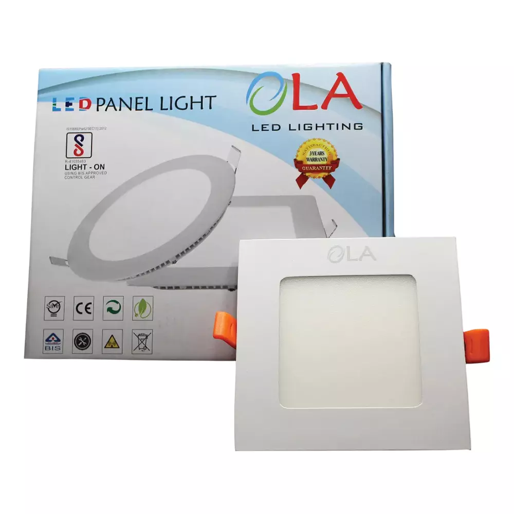 OLA Smart Square Ceiling Recessed Panel Light 8 W Cool White, OE-PS-8
