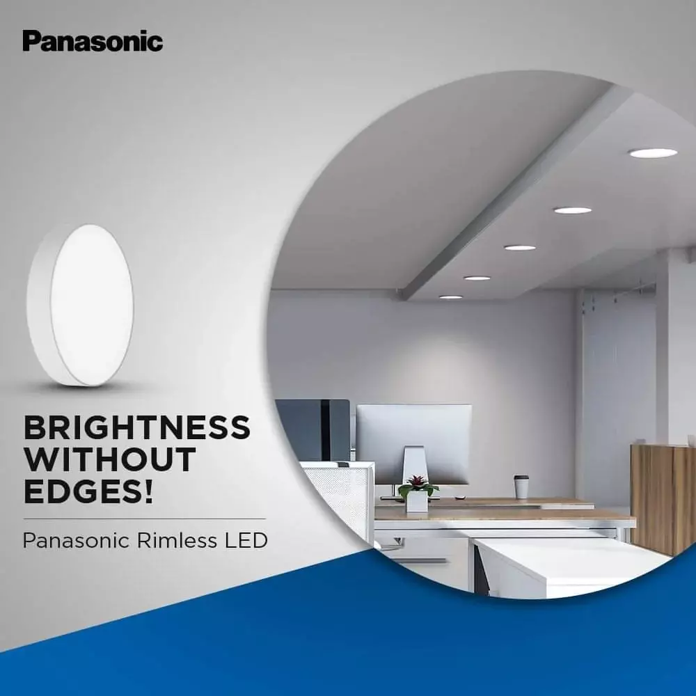Panasonic Circular LED Rimless Surface Panel Light 18 W Warm White, PPAM16183R1