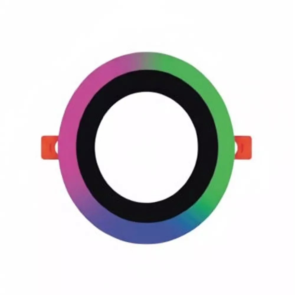 LUKER HALO BI-COLOR Slim Panel Round 6 W (3W+3W) Ø102x25 mm White + PGB, LHPR3P3