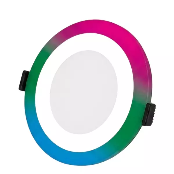 Magik 6 W Halo Dual Color LED Panel Light 6500 K Color Temperature White + PGB Color Round Shape, PCHA06CPBG4170