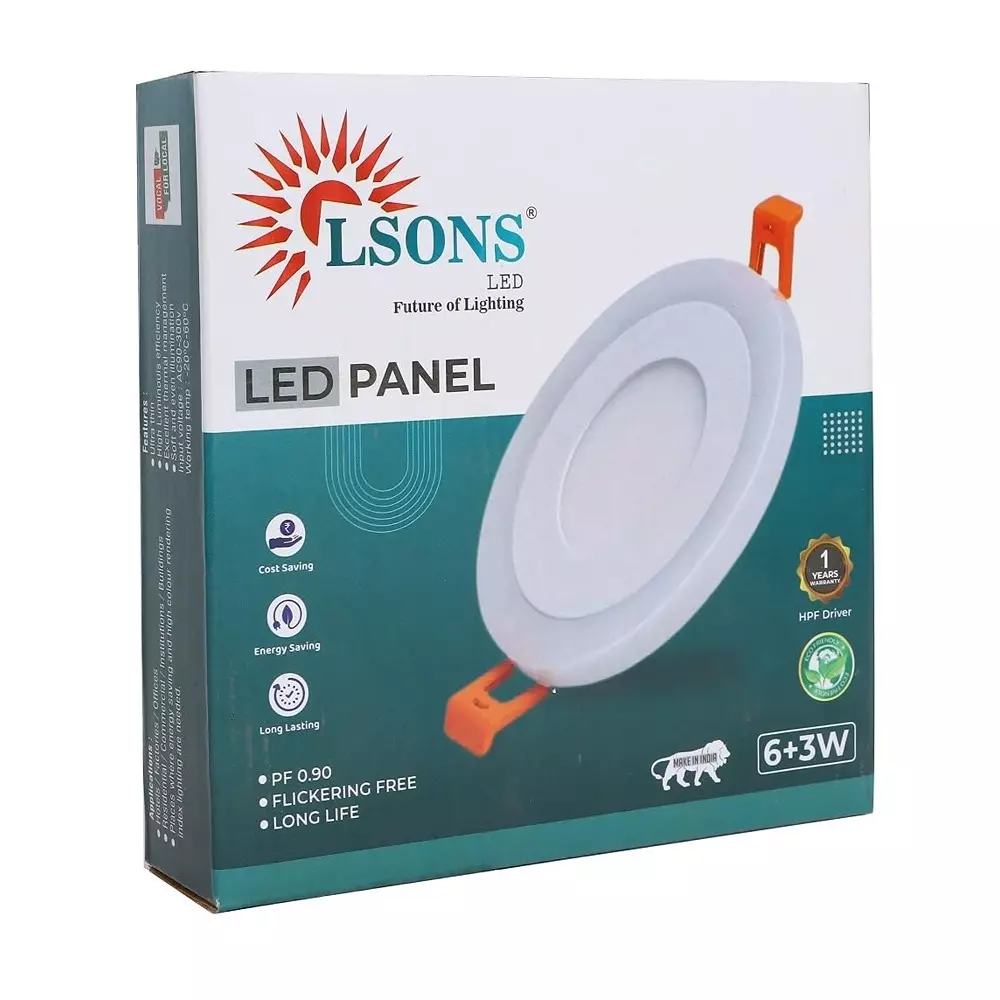 lsons-6-w-3-w-led-panel-light-white-pgb-multicolor-ring-with-hpf-driver-100-lmw-illumination-and-90-300-v-ac-wide-voltage-lsn-scpl-6w3w-whtpgb-crl
