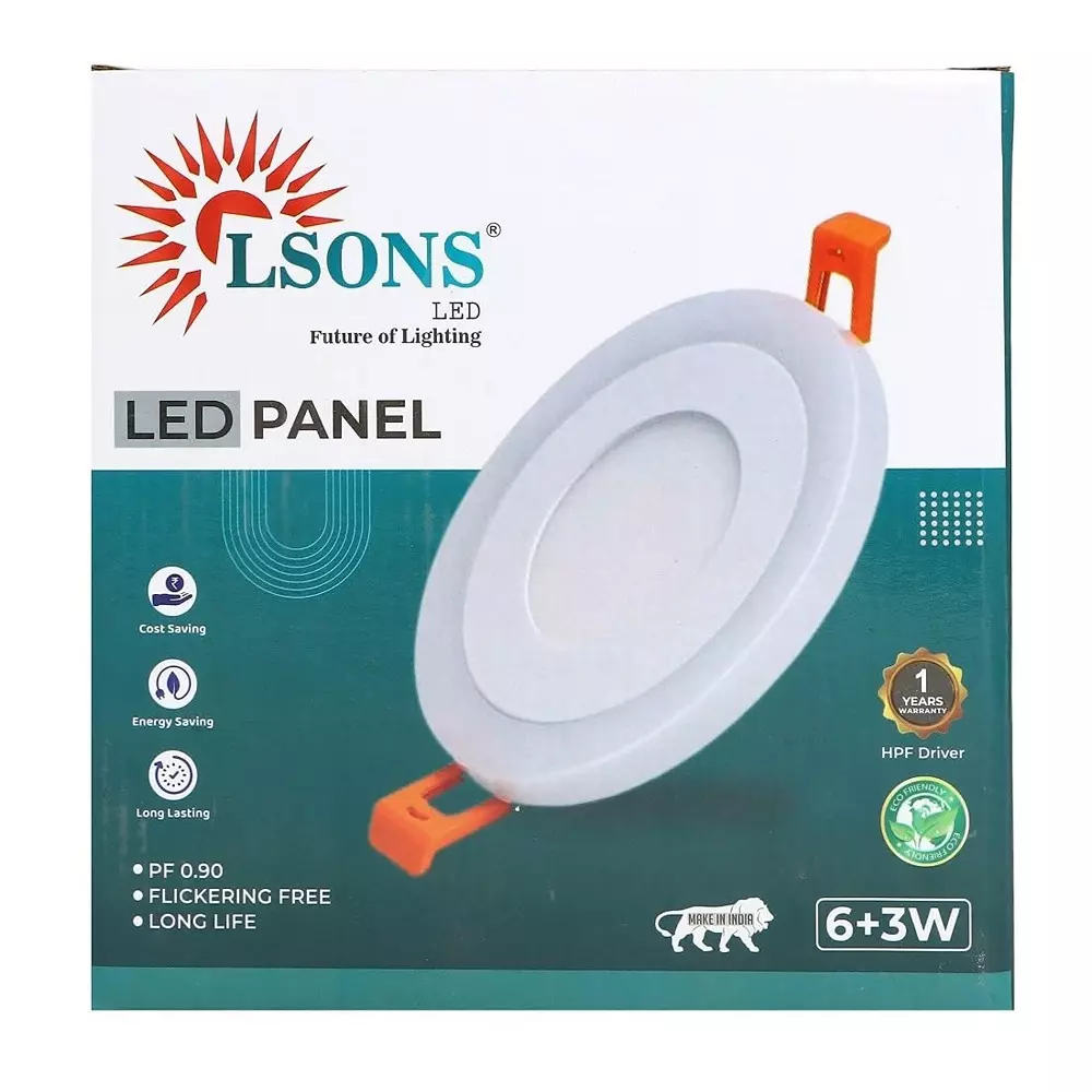 lsons-6-w-3-w-led-panel-light-white-pgb-multicolor-ring-with-hpf-driver-100-lmw-illumination-and-90-300-v-ac-wide-voltage-lsn-scpl-6w3w-whtpgb-crl