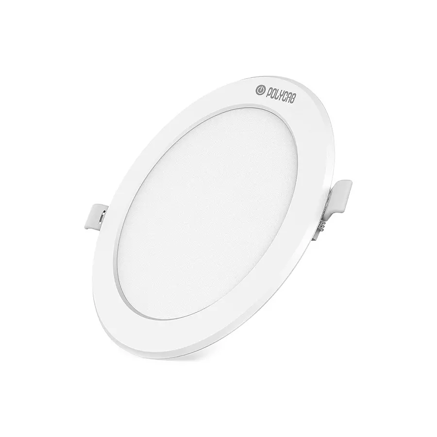 Polycab 6500K Cool Day Round Scintillate PC Edgelit LED Panel Light