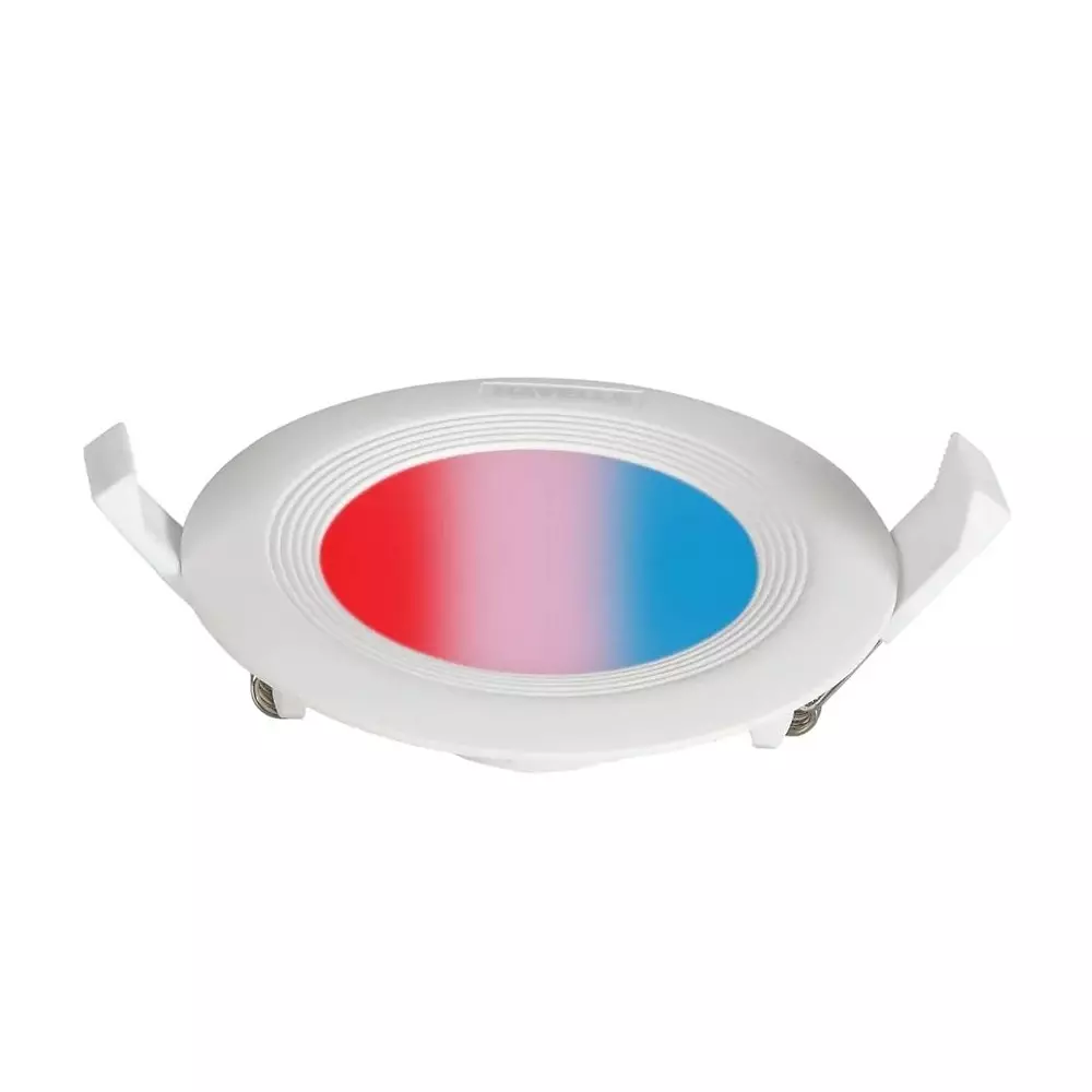Havells 6 W Fazer Neo RBP LED Panel Light Round Shape Red/Pink/Blue Emitting Color, 104 mm Cutout x 25 mm Height, LHEBMCPNUZ1W006