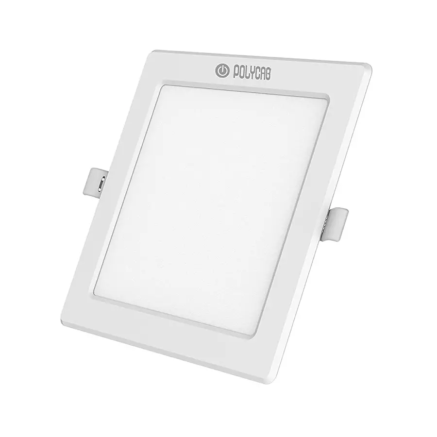 Polycab 6W 4000K Square Natural White LED Slim Panel Light LDO0120074-6 (Pack of 6 Pcs)