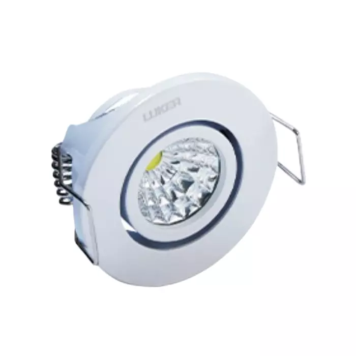 LUKER CORVUS Concealed Spot LED Light Tiltable 1 W Ø42x18 mm White, LSCOBM01