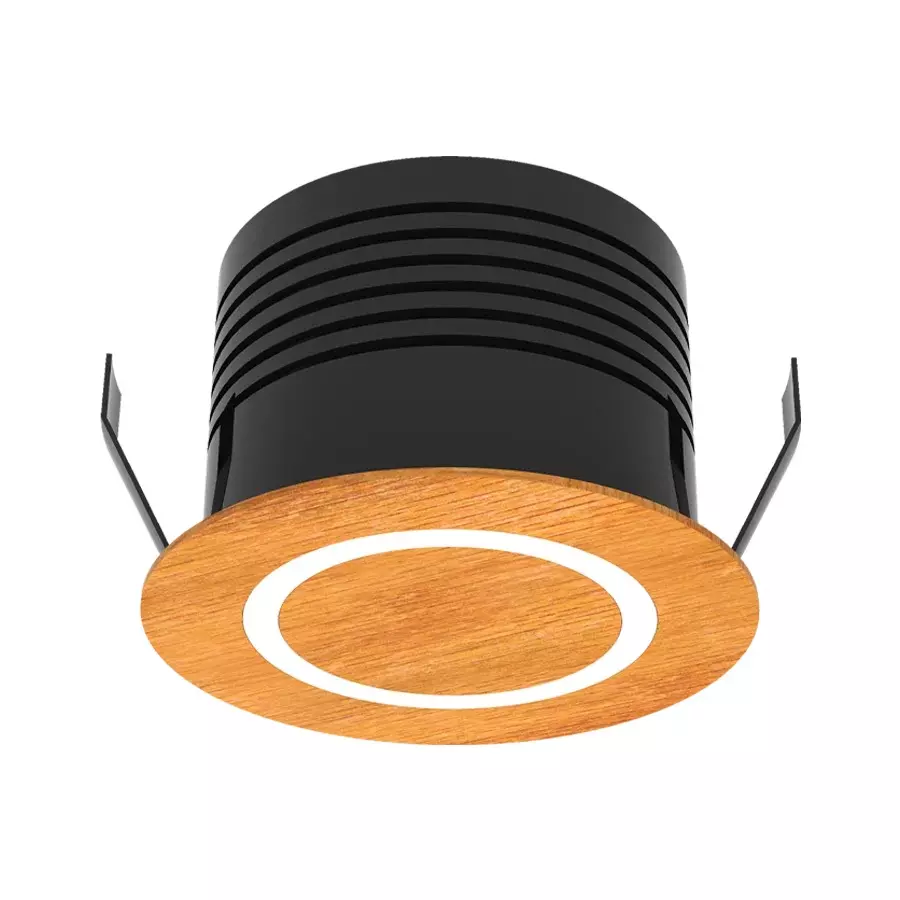 ALT Circle Mini Spot Light Wood Body Color 5 W Warm White Light Color, ALT0945