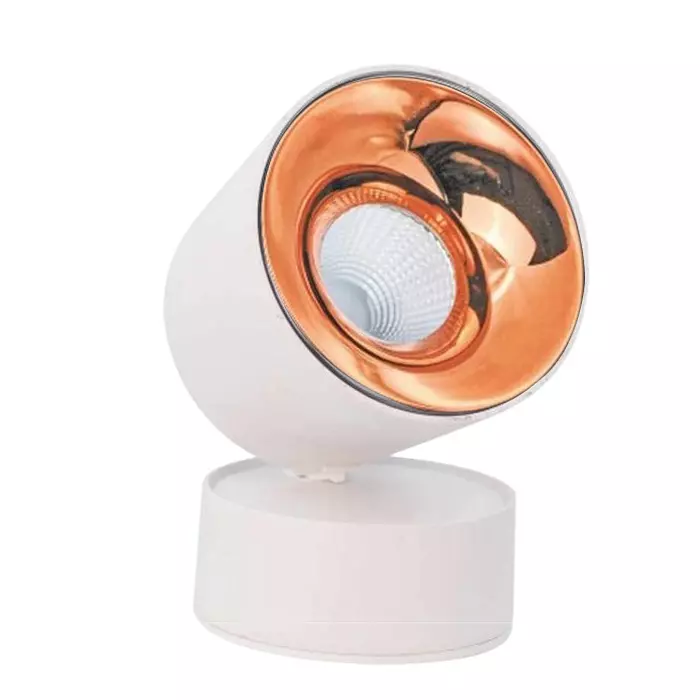 Lumistar CRETA 360° Cob Spot Light Surface Cylinder Movable 7 W 38° Beam Angle PKW+RG Finish, LM-120-7W