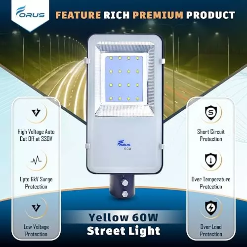 forus-60-w-led-street-light-ip66-yellow-fesl60wayellow-10yw-1pc