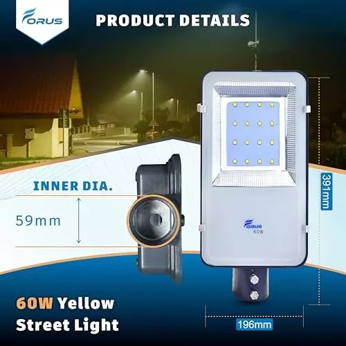 forus-60-w-led-street-light-ip66-yellow-fesl60wayellow-10yw-1pc