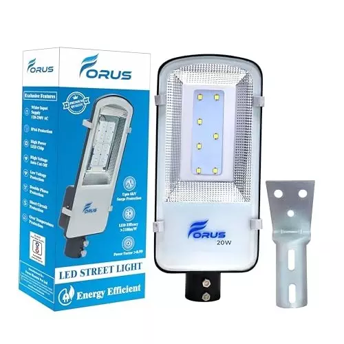 FORUS 20 W LED Street Light with Clamp Warm White 4000K Color Temperature