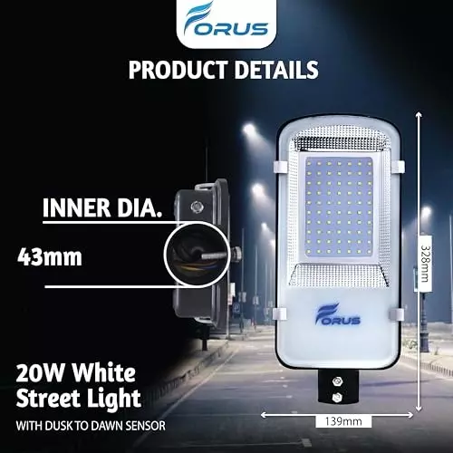 forus-20-w-led-street-light-with-dusk-to-dawn-sensor-ip66-white-for-garage-factory-parking-area-feon20wsl4yw-white-1pc-d2d-inblt