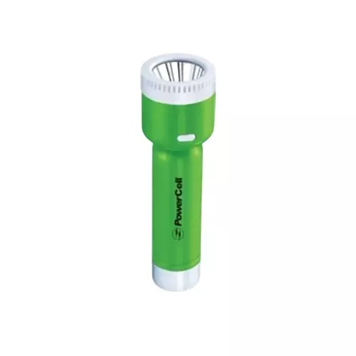 Powercell By Eveready Shyne Rechargeable Torch With Li-ion Battery 3 Lighting Modes ABS 1 W Power Green for Home & Office, ROO4