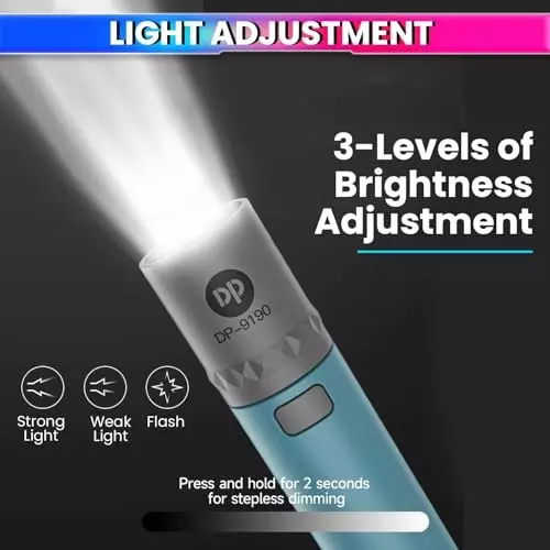 amicivision-mini-rechargeable-torch-blue-3-w-led-flashlight-with-3-modes-type-c-charging-led-indicator