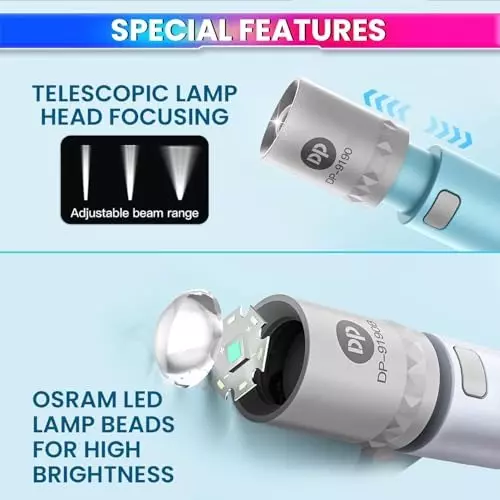 amicivision-mini-rechargeable-torch-blue-3-w-led-flashlight-with-3-modes-type-c-charging-led-indicator