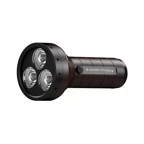 LED LENSER Flash Light Black Color 4500 lm Maximum Luminous Flux and 720 m Beam Distance, P18R Signature