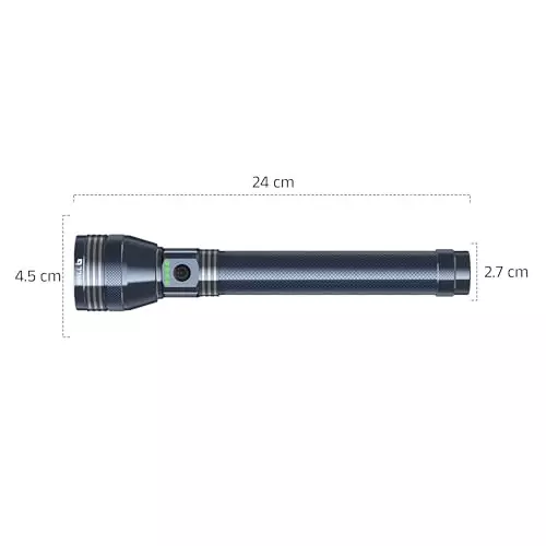 IBELL Rechargeable LED Torch Type C Charging AAA lithium-ion 3 Light Mode Aircraft Aluminum Body Blue