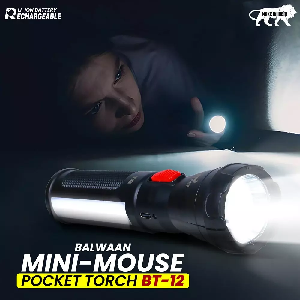 balwaan-shakti-mini-mouse-pocket-torch-37-v-li-ion-1200-mah-battery-and-fast-c-type-charging-bt-12