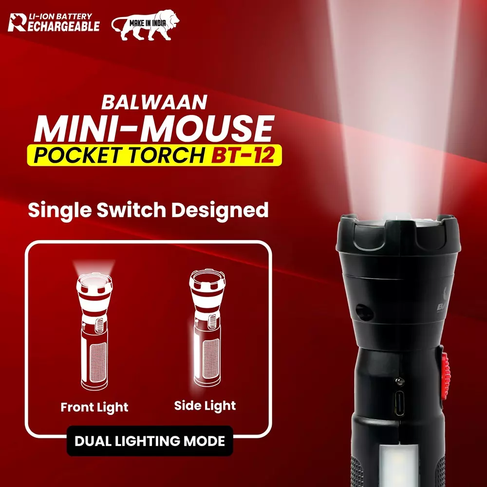 balwaan-shakti-mini-mouse-pocket-torch-37-v-li-ion-1200-mah-battery-and-fast-c-type-charging-bt-12