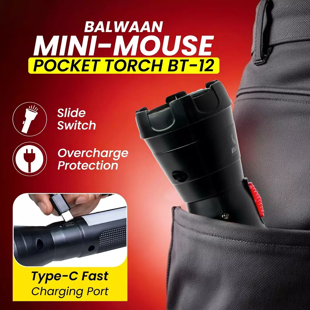 balwaan-shakti-mini-mouse-pocket-torch-37-v-li-ion-1200-mah-battery-and-fast-c-type-charging-bt-12