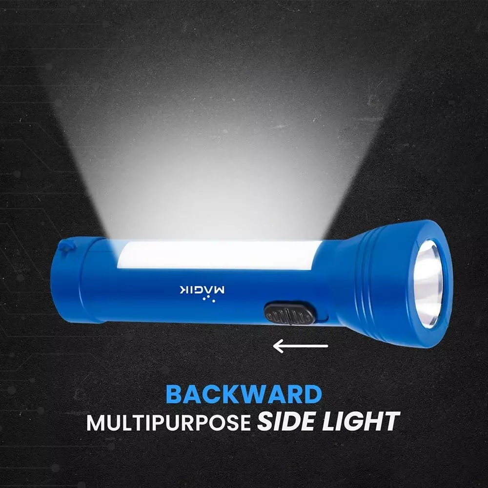 magik-5-v-phoenix-rechargeable-torch-6500-k-color-temperature-4-hour-battery-backup-blue-color-acprtb4393
