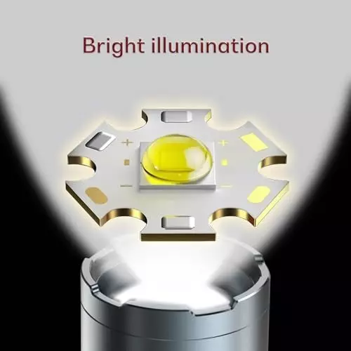 IBELL Luminex800 Rechargeable Torch Light Type C Charging 6 Light Mode Aluminium Grey