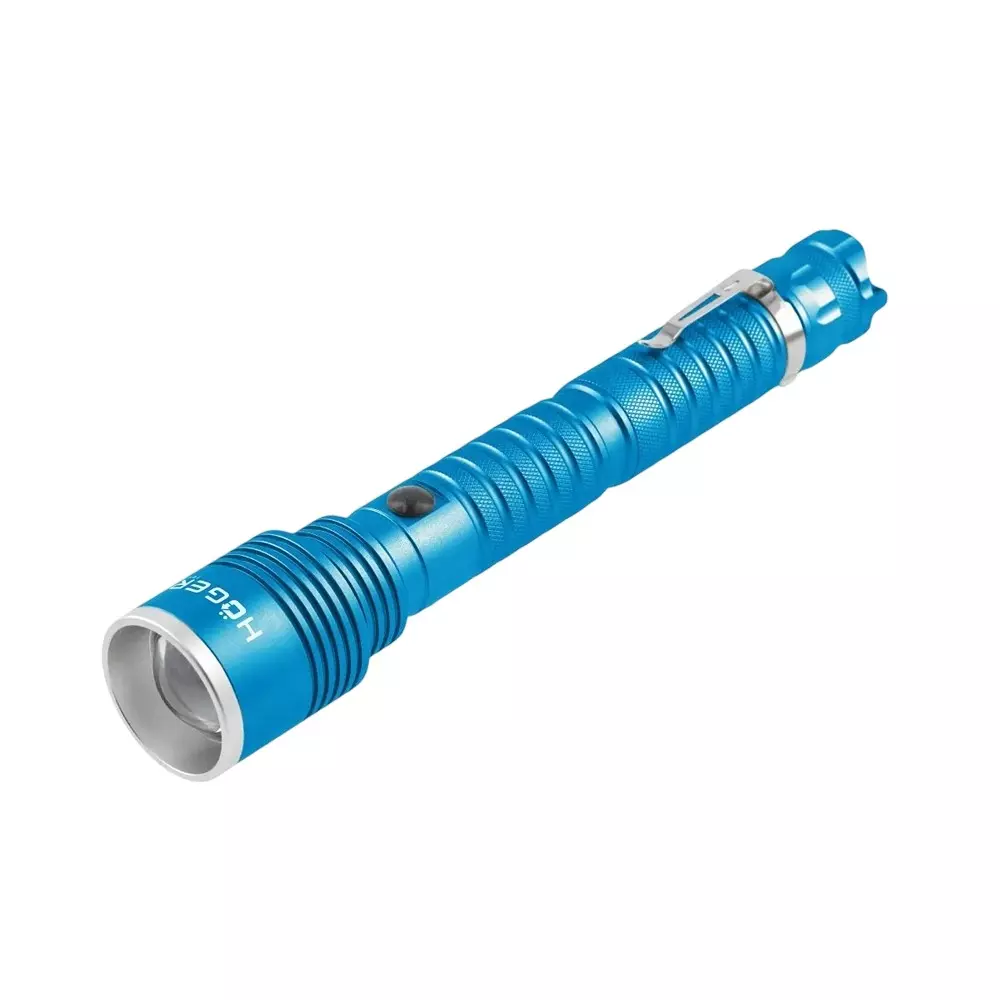 Hogert Technik 10 W LED Torch 3.7 V, 4000 mAh Battery Capacity and Special Aviation Aluminium Alloy Body, HT1E425