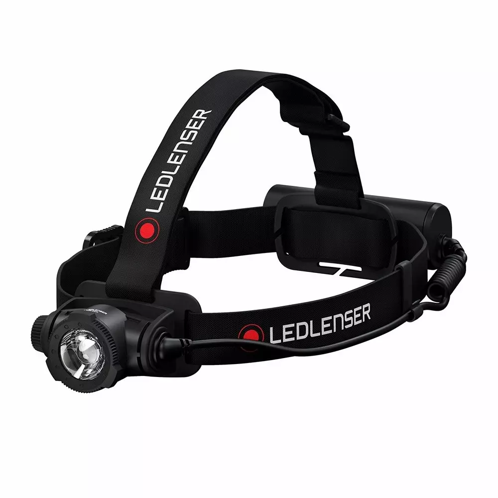 LED LENSER Head Lamp Black Color 1000 lm Maximum Luminous Flux and 250 m Beam Distance, H7R Core