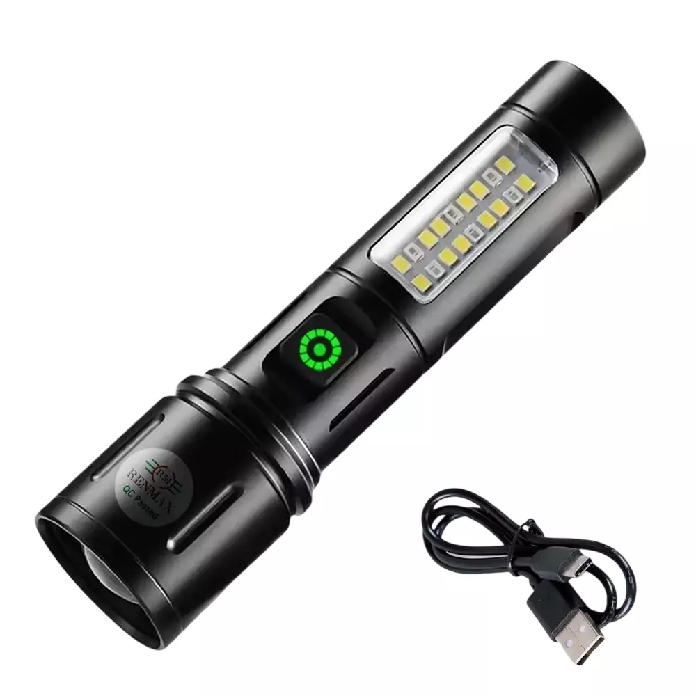 Renmax Hand LED Torch 2000 mAh 1000 Lumen 6-Light Modes Aluminum