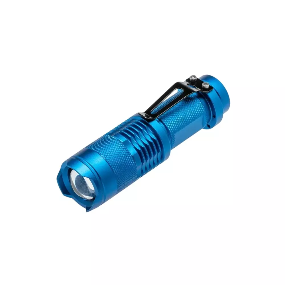 Hogert Technik 5 W Handy Pocket Flashlight 3.7 V, 14500 mAh Battery Capacity and Aluminium Body, HT1E424 (Without Battery)
