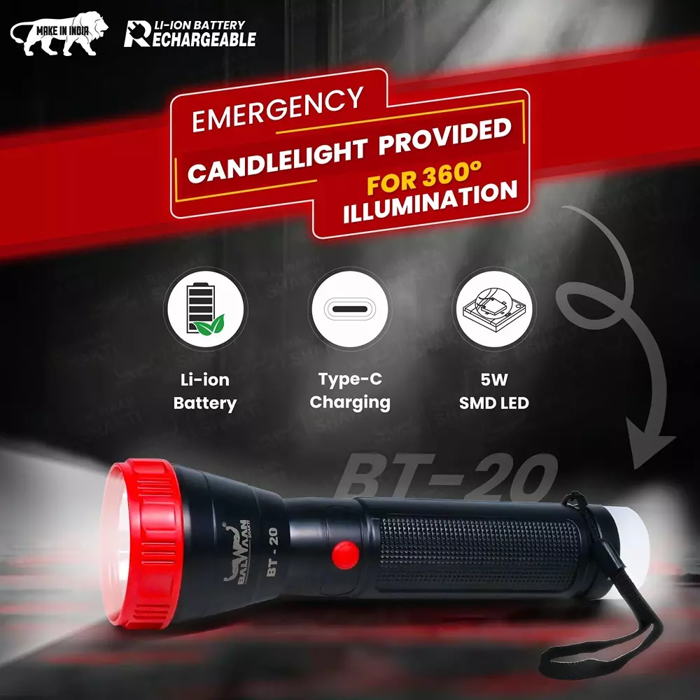balwaan-shakti-homelit-with-candle-light-torch-37-v-li-ion-2000-mah-battery-and-fast-c-type-charging-bt-20