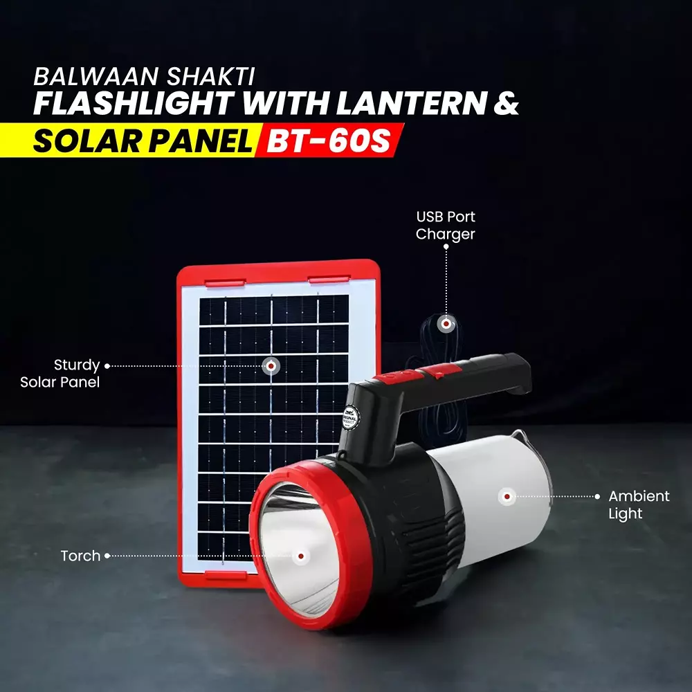 balwaan-shakti-2-in-1-flashlight-with-lantern-and-solar-plate-li-ion-2200-mah-battery-and-fast-c-type-charging-bt-60s