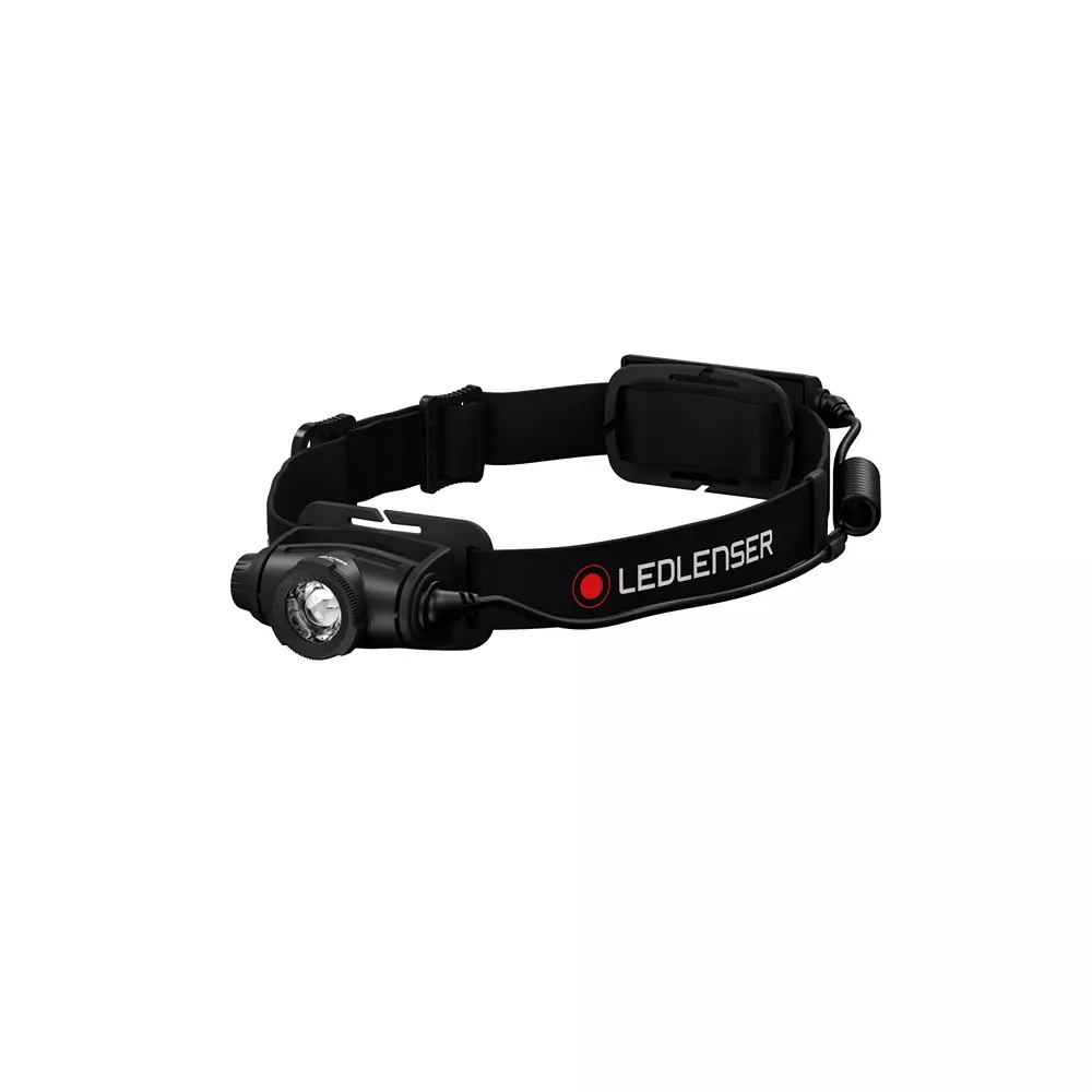 LED LENSER Head Lamp Black Color 500 lm Maximum Luminous Flux and 200 m Beam Distance, H5R Core