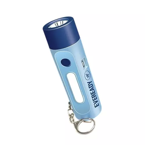 Eveready Siren Pocket Torch With Li-ion Battery & Speaker ABS 1 W Power Blue for Home & Office, DL 102