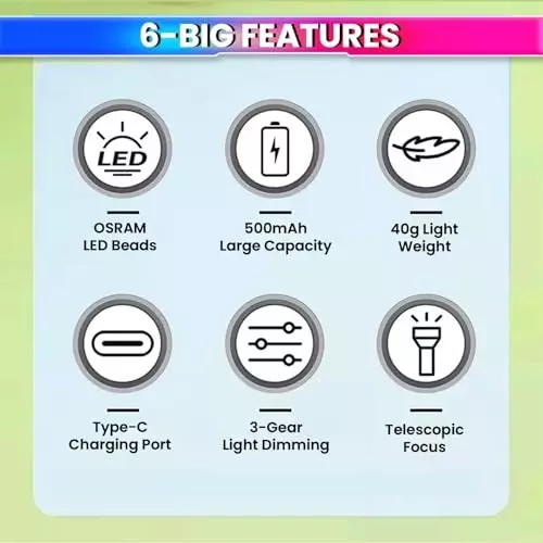 amicivision-mini-rechargeable-torch-green-3-w-led-flashlight-with-3-modes-type-c-charging-led-indicator